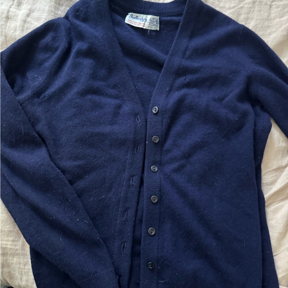 Ballantyne Vintage Cashmere Blue Cardigan S